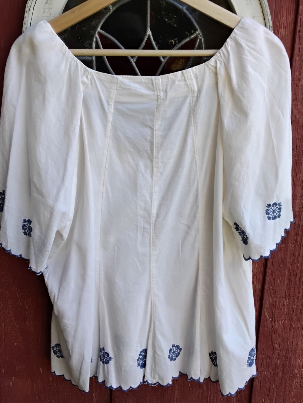 Embroidered Peplum Top - Picture 2 of 4